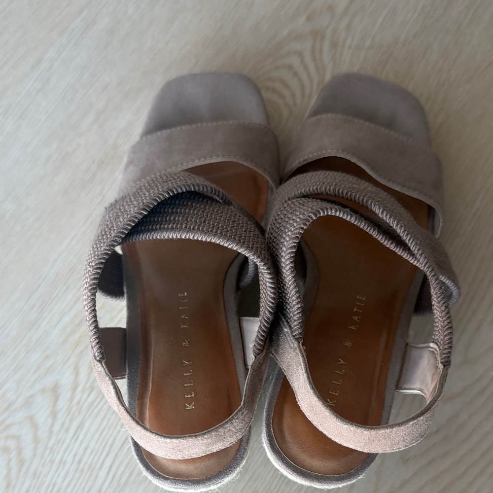Women’s Kellie & Katie Taupe Espadrille Wedge Sandals - Picture 3 of 10